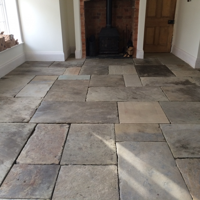 York flagstone floors cleaned and polished